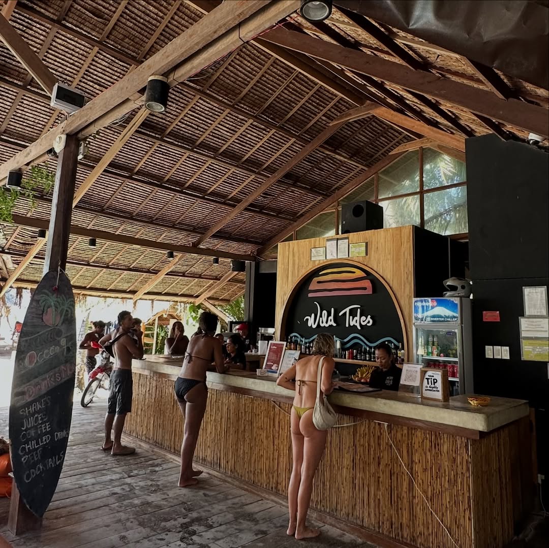 Wild Tides beach bar near IAO Surf Camp